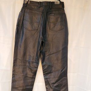 Harley Davidson Woman Black Leather Taper Pants worn once